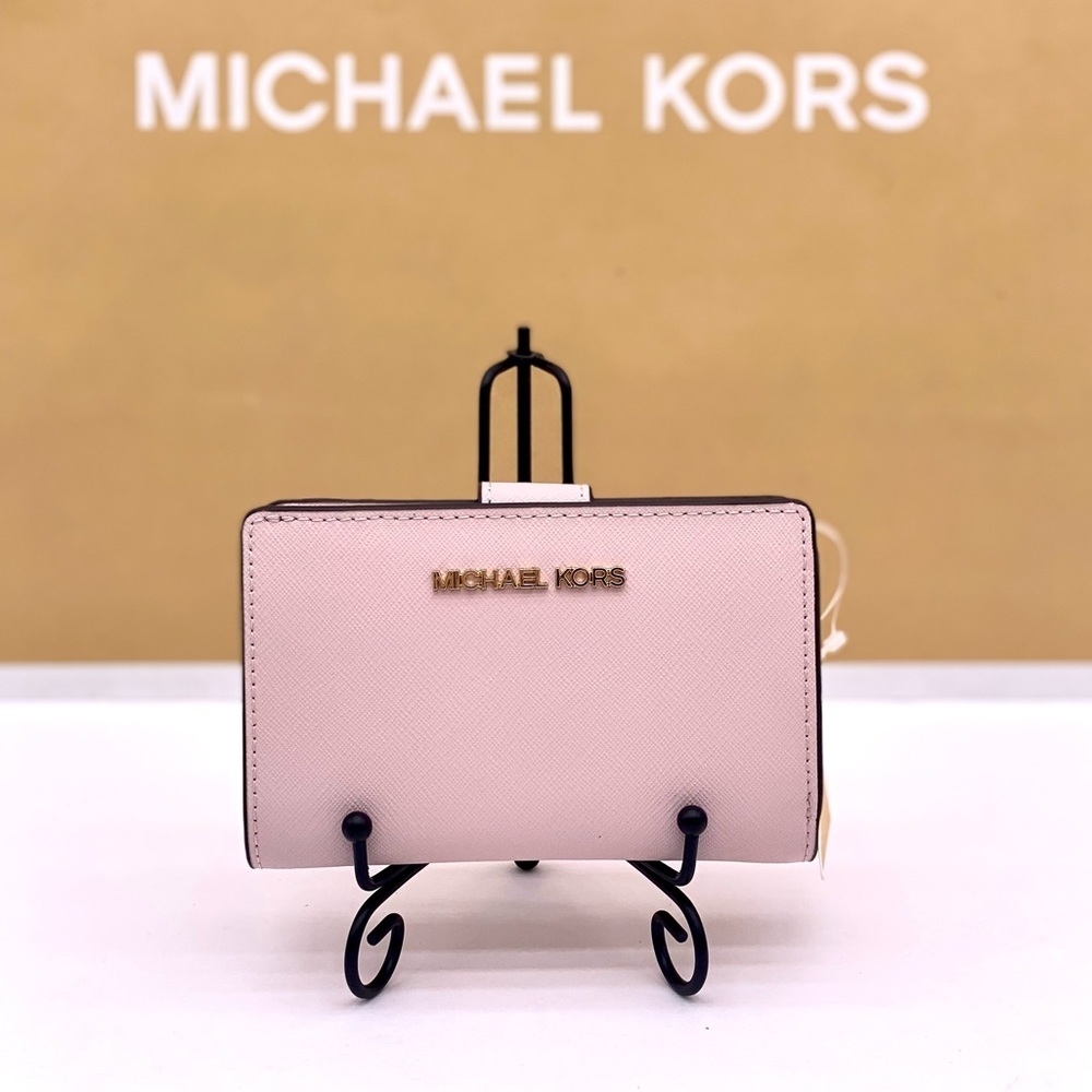 Michael Kors Jet Set Travel Medium Bifold Wallet Pink